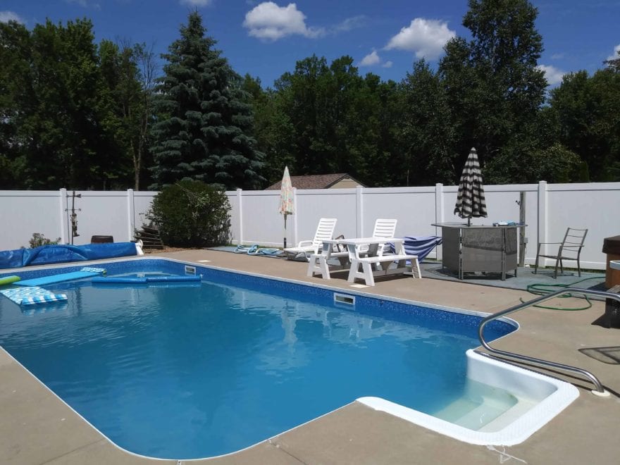 White Vinyl Privacy Fencing